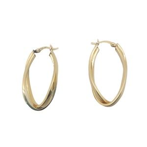 Jacmel Gold over 925 Silver Vermeil Hoop Earrings